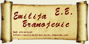 Emilija Branojević vizit kartica